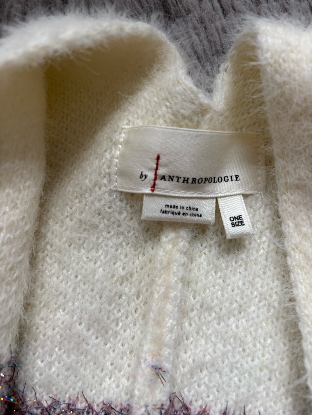 Anthropologie Fuzzy shimmer metallic leopard print shall one size - Picture 3 of 7